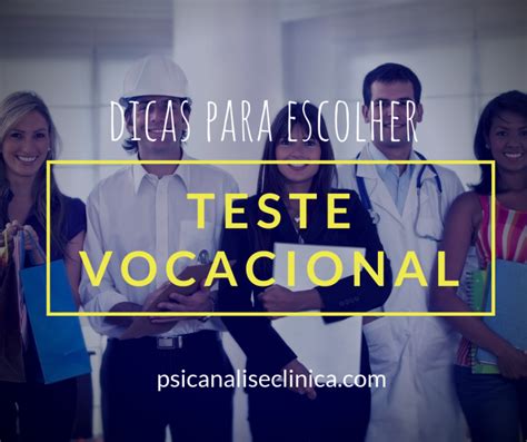 Teste Vocacional Dicas Para Escolher Profiss O Psican Lise Cl Nica