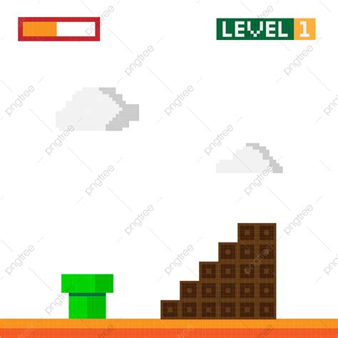 Game Pixel Art Vector Hd Images Pixel Game Stair And Pipe Pixel Stairs Pixel Pipe PNG Image