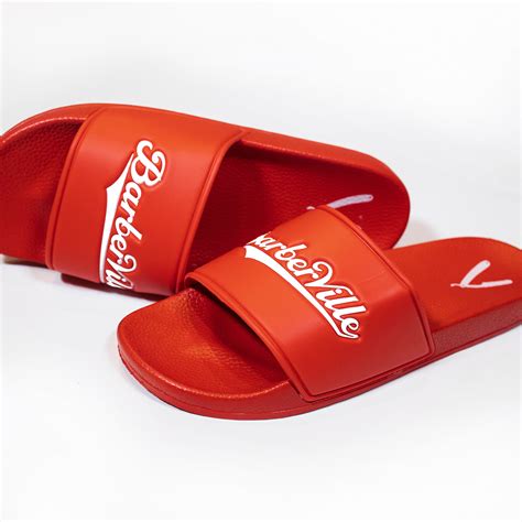 Premium BarberVille Slides (Red) – The BarberVille