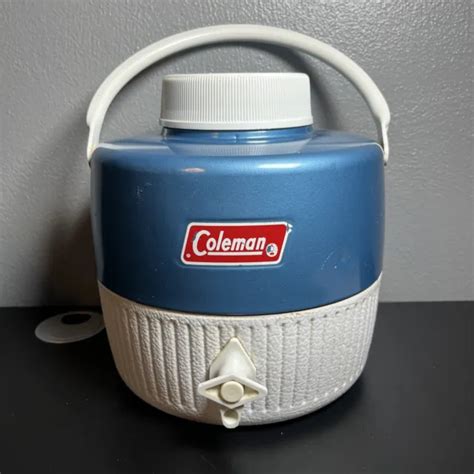 VINTAGE COLEMAN ICE Blue Snow Lite 1 Gallon Water Cooler Jug W Cup 1