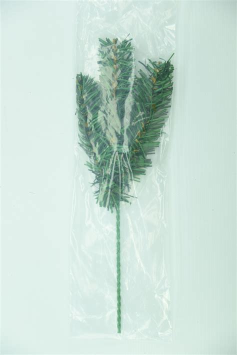 Artificial Green Canadian Pine Pick 3 Pine Tips Bulk Lot Of 100
