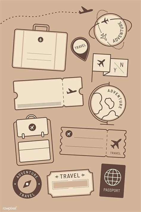 Download Premium Vector Of Travel Stickers And Badge Set Vector 1229294