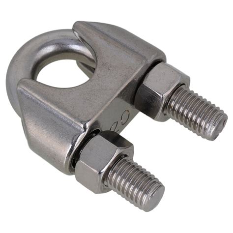 Silver 304 Stainless Steel Commercial M20 Wire Rope Clip Cable Clamp
