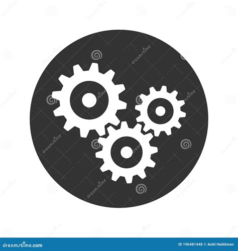 Cogwheel Icon Sprocket Wheel Logo Settings Button Sign Mechanic