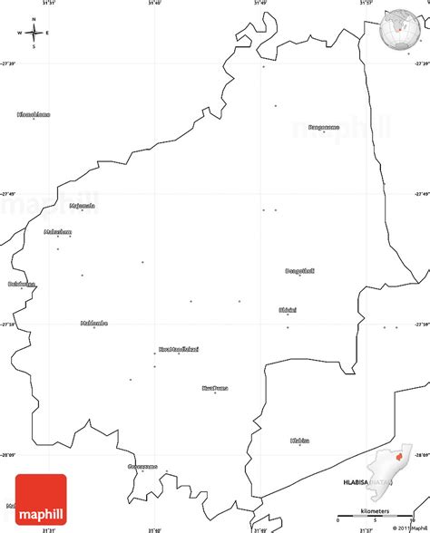 Blank Simple Map Of Nongoma O