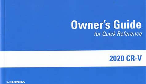 2020 Honda CR-V Owner's Manual Original