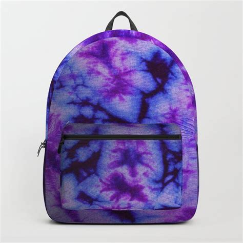 Tie Dye In Blue And Purple Backpack By Wackyworkshop Standard In 2021