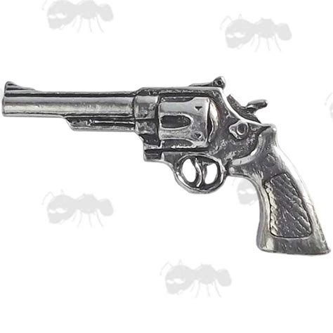 Uk Firearm Pewter Pin Shotgun Rifle Revolver Shooter Lapel Badge