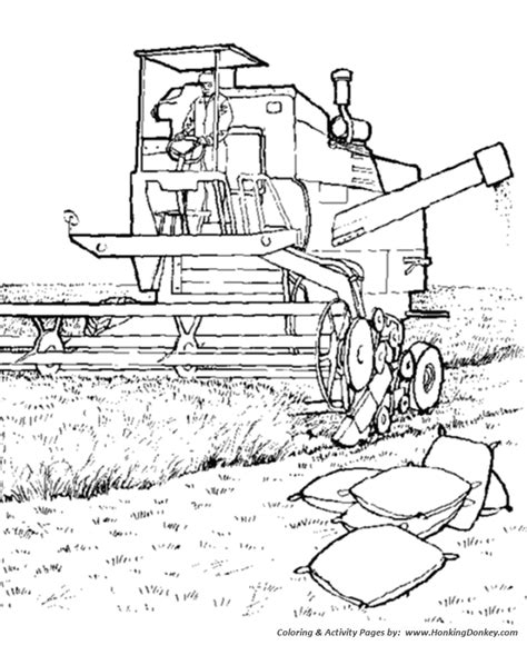 Combine Harvesters Colouring Pages Coloring Home