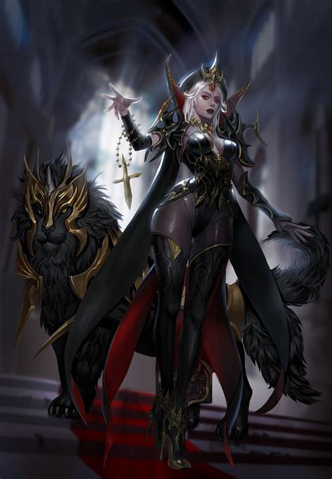 The Queen Of Demons By Do Re Dore O Artstation Fantasy Demon Fantasy Female Warrior Dark