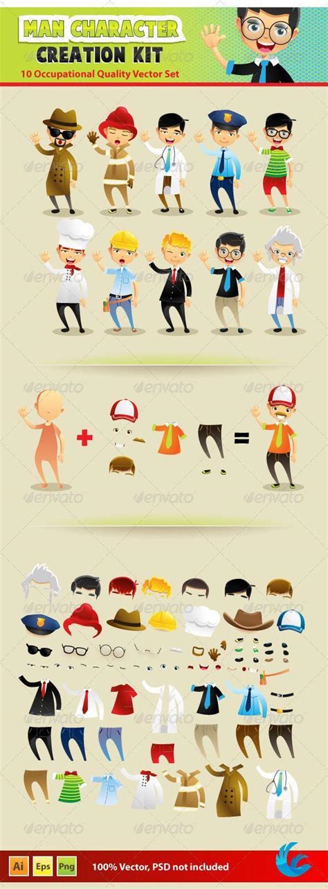 Cartoon Character Creation Kit Psd Files Psddude