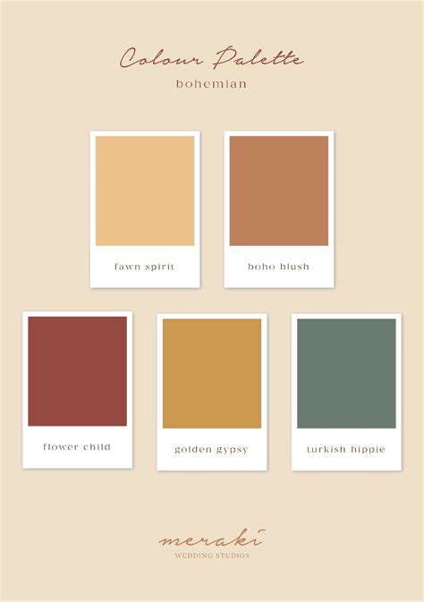 Bohemian Colour Palette Earthy Color Palette Bohemian Color Palette Color Palette