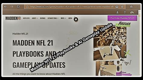 Madden Nfl 21 Gridiron Notes Playbooks And Ai Gameplay Updates Youtube