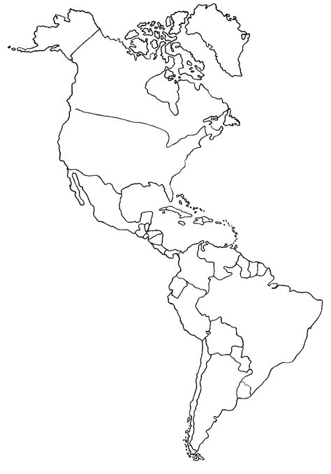 Continente Americano Mapa Político