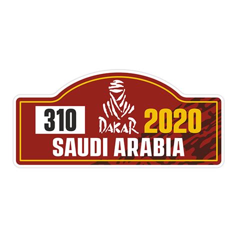 Sticker Dakar 2020 Customized Number