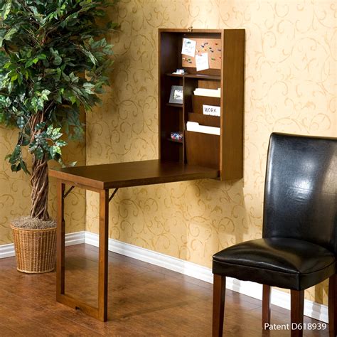 Sei Walnut Fold Out Convertible Desk Home Office Desks