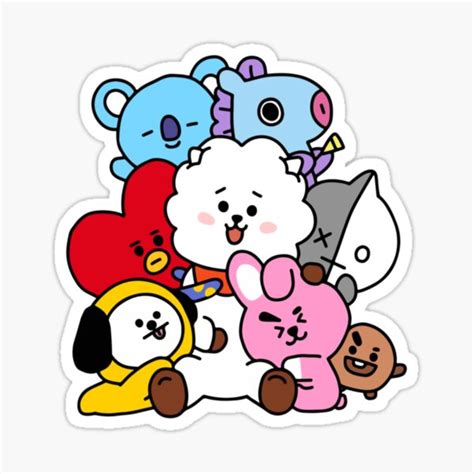 Bt Characters Sticker For Sale By Afakib Redbubble