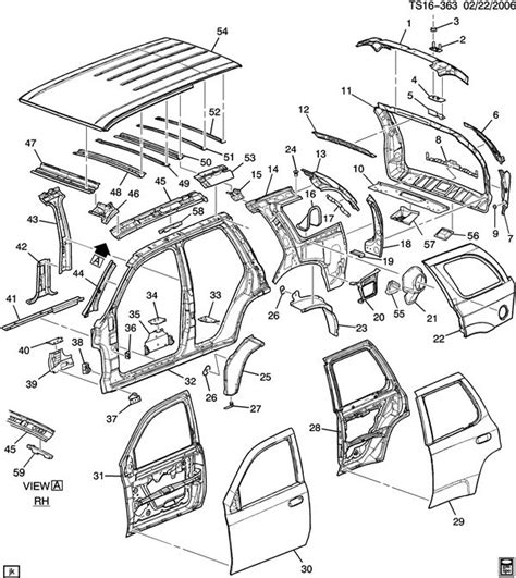 Chevrolet Body Parts Diagram