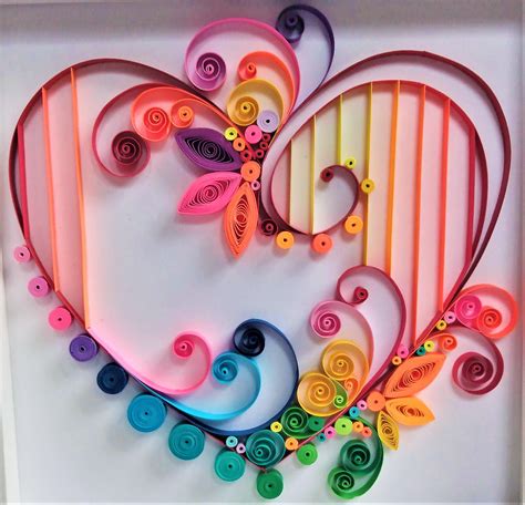 Quilled Rainbow Heart One Of My Favorite Creations Rrainboweverything