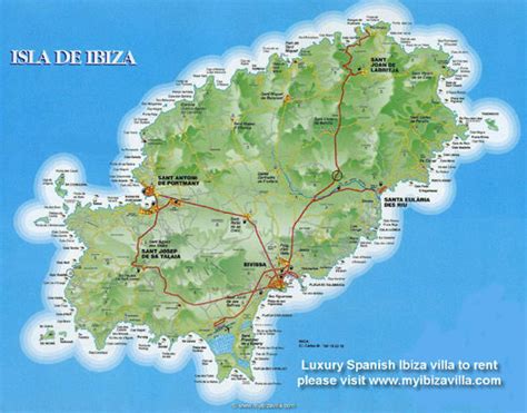 Cartes De Ibiza Cartes Typographiques Détaillées De Ibiza Espagne