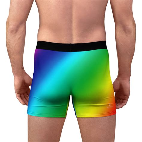 Bright Rainbow Men S Boxer Briefs Ombre Colorful Gay Pride Sexy Best Underwear For Men