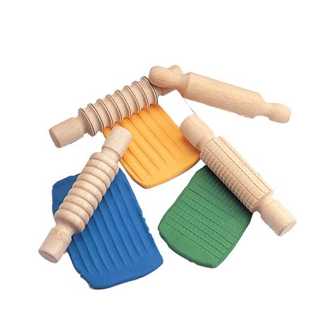 Wooden Rolling Pin Set Of 4 21cm