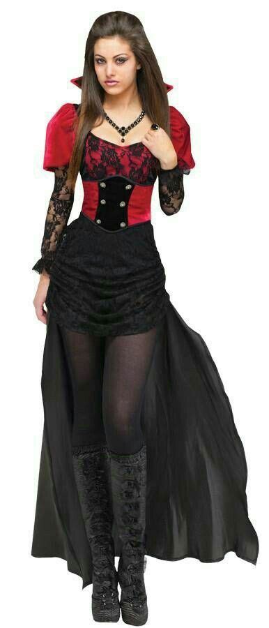 Details About Edgy Vamp Victorian Vampire Gothic Horror Girls Halloween Costume Xl Costume