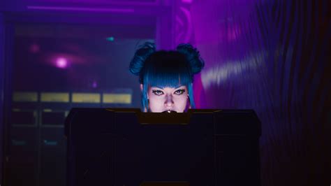 1920x1080 Resolution Cyberpunk Cyborg Blue Hair Girl 1080p Laptop Full