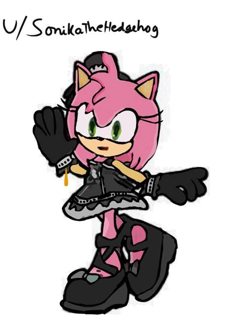 Wanted To Share My Drawing Of Amy S Goth Oufit From Sonic Runners Scrolller