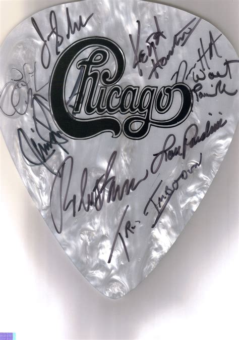 Autographed Chicago Guitar Pick Chicago Logo Chicago The Band Music