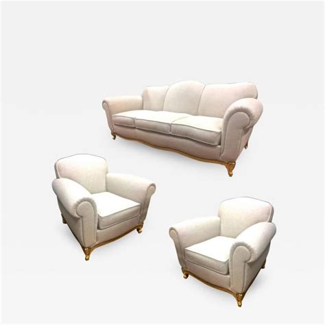 Самые новые твиты от maison jansen (@jansenmaison): Maison Jansen - Maison Jansen Exceptional Comfy Neoclassic Set of One Couch and Two Armchairs ...