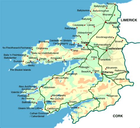 Map Of County Kerry Hiking In Map