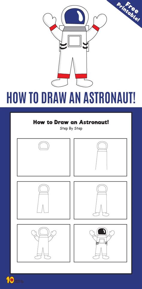 Signup for free weekly drawing tutorials. How to Draw an Astronaut - 10 Minutes of Quality Time ...