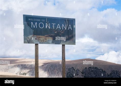 Montana September 24 Welcome To Montana Sign Along The Beartooth