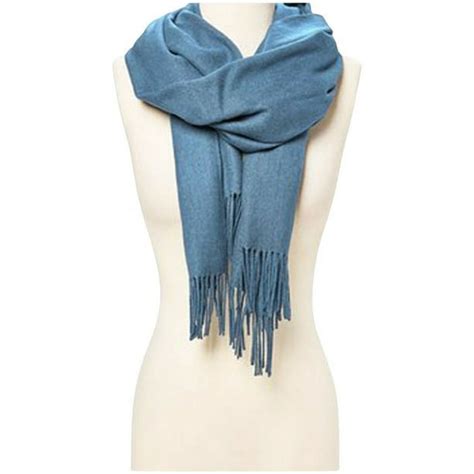 Blue Solid Scarfs For Women Fashion Warm Neck Womens Winter Scarves