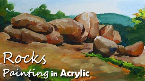 How To Paint Rocks And Stones In Acrylic Acrylic Painting Tutorial