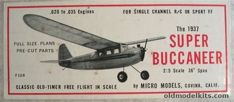 Micro Models 25 The 1937 Super Buccaneer 36 Inch Wingspan Flying