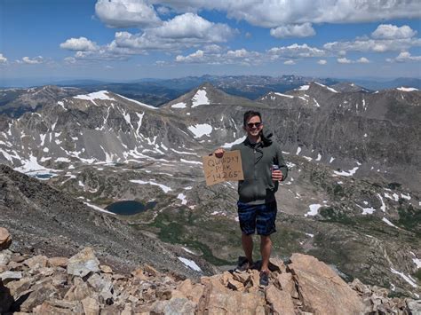 My First 14er Since Moving To Co The View At The Top Was Breathtaking Literally Quandry Peak