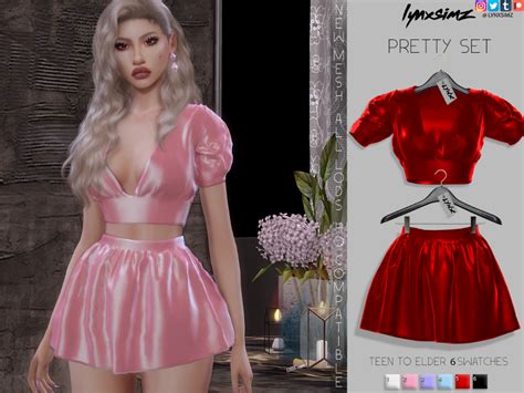 Lynxsimz Pretty Set Top Sims 4 Dresses Sims 4 Mods Clothes Sims 4