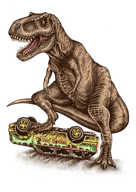 Escape Of The T Rex Matt Chamberlain Illustration