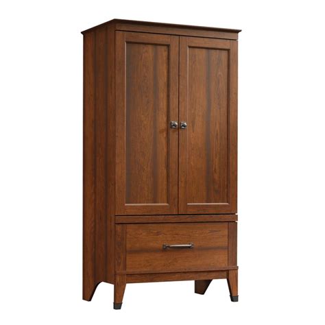 Sauder Woodworking Company Carson Forge Armoire In Washingon Cherry