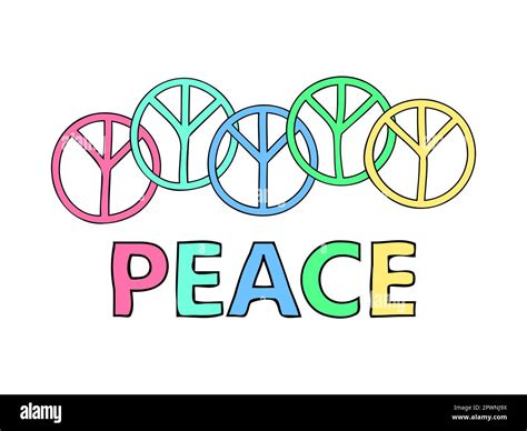 Peace Symbol With Text In Psychedelic Twisted Style Twisted Peace