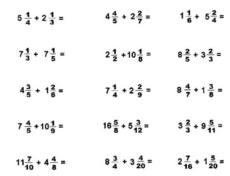Check the denominators (bottom numbers) of each fraction. 14 Best Images of Adding Subtracting Fractions With Mixed Numbers Worksheets - Adding Fractions ...