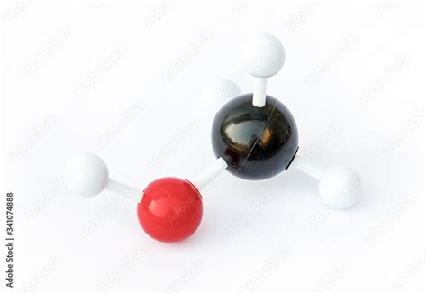 Plastic Ball And Stick Model Of A Methanol Molecule Chemical Formula