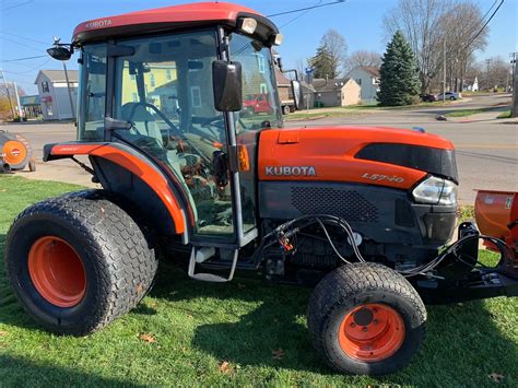 Kubota L5740 Compact 4x4 Tractor W Cab And Front Blade 59hp Diesel