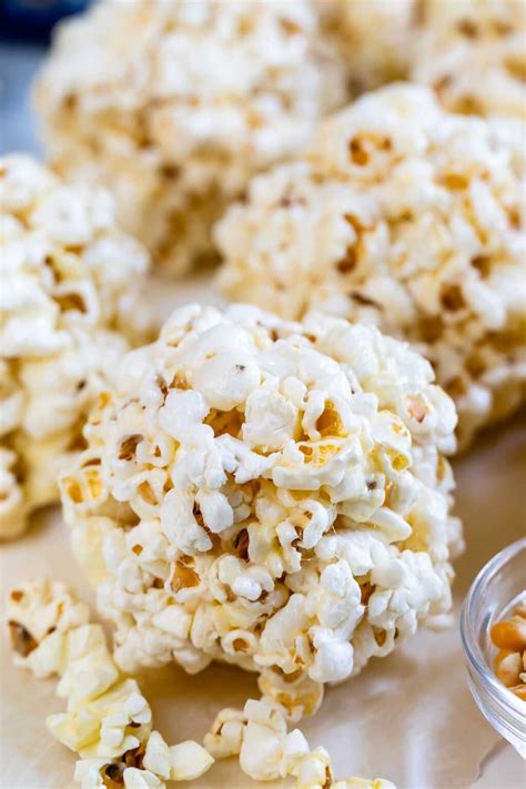 Easy Popcorn Balls Recipe With Marshmallows Crazy For Crust