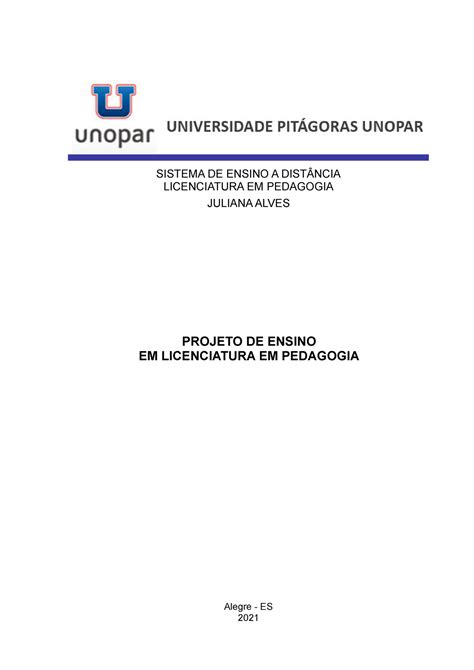 Projeto De Ensino Pronto