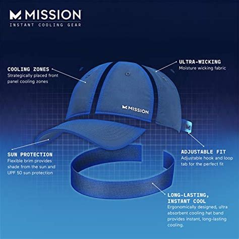 Mission Cooling Performance Hat Unisex Baseball Cap Cools When Wet