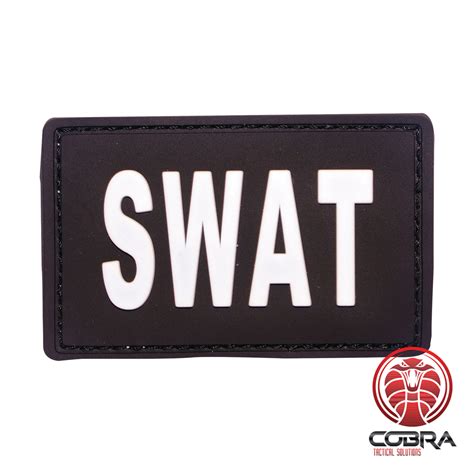 Swat Special Weapons And Tactics 3d Pvc Police Patch Velcro