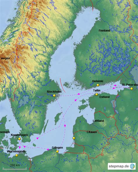 Wenn ihnen eine lage gefällt, klicken sie einfach auf den marker und sie erhalten sofort einen eindruck von der ferienwohnung. StepMap - Ostsee Kreuzfahrt - Landkarte für Europa